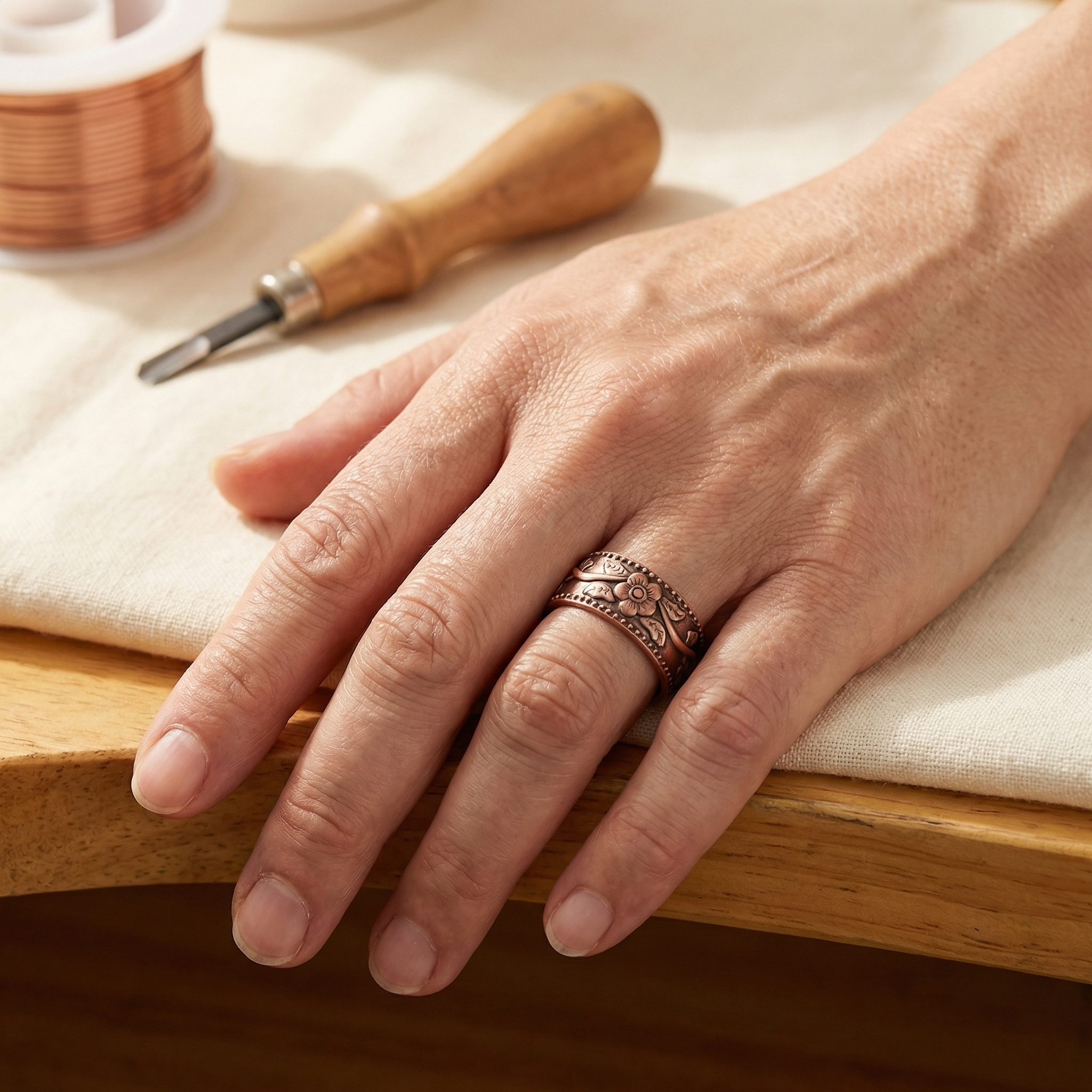 Rita's Petal Copper Ring