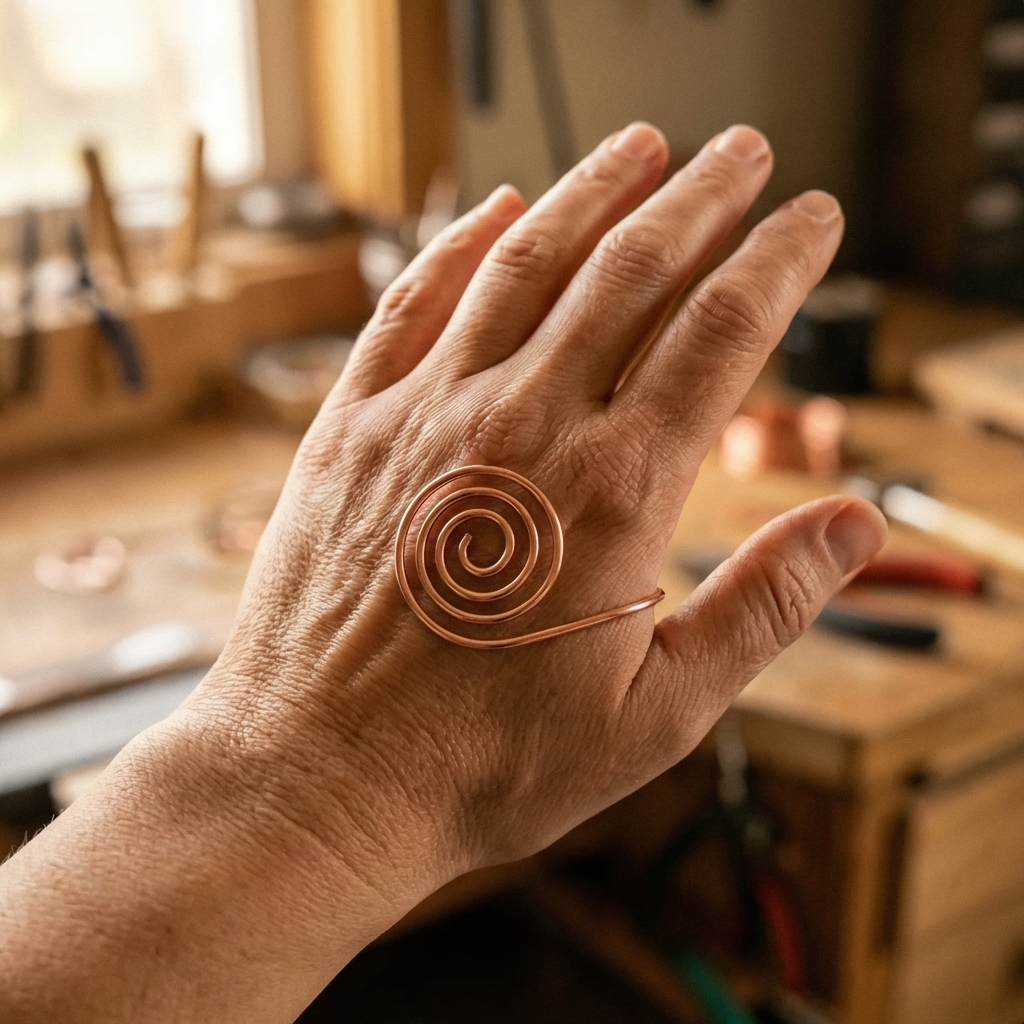 Rita's Flow Copper Hand Spiral