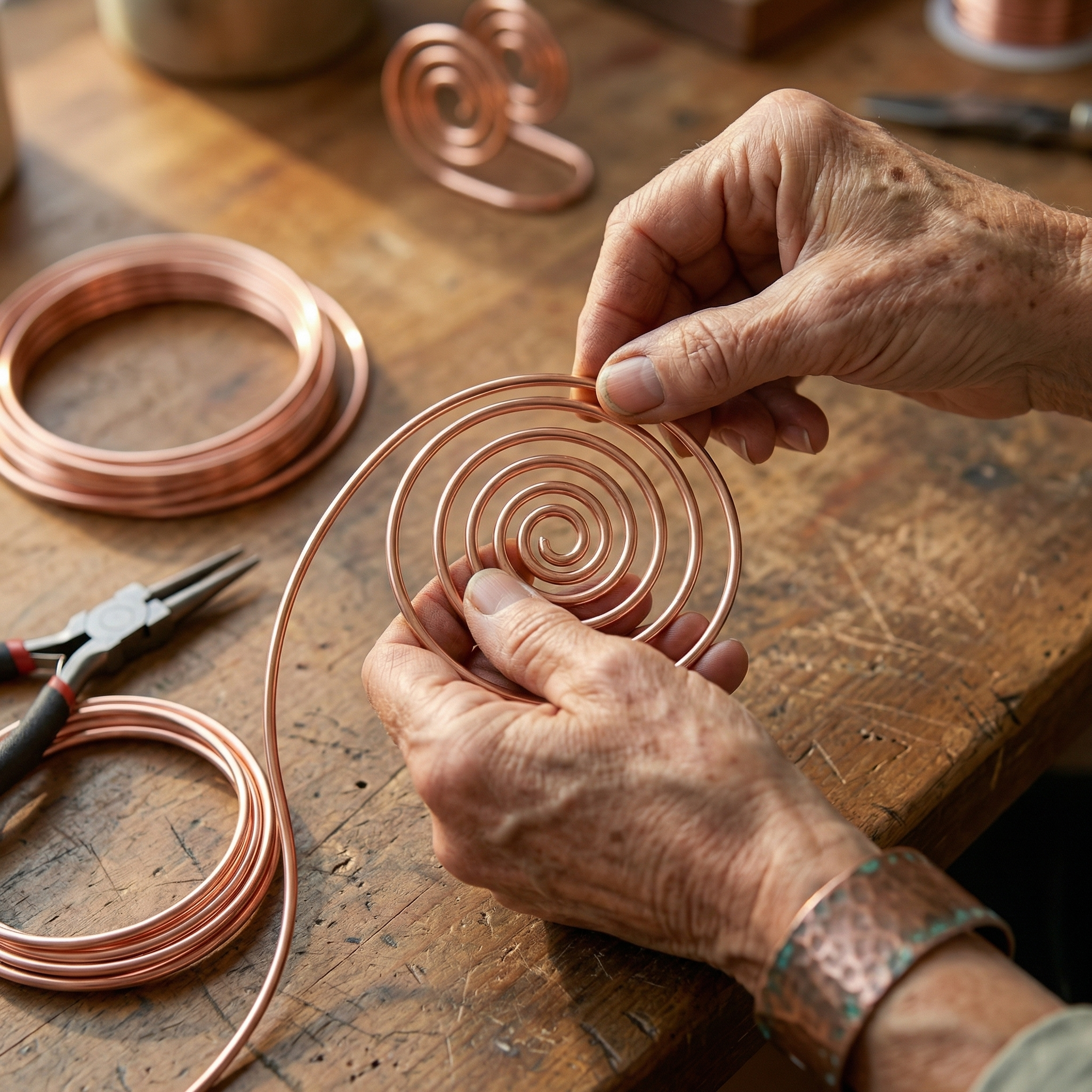 Rita's Flow Copper Hand Spiral