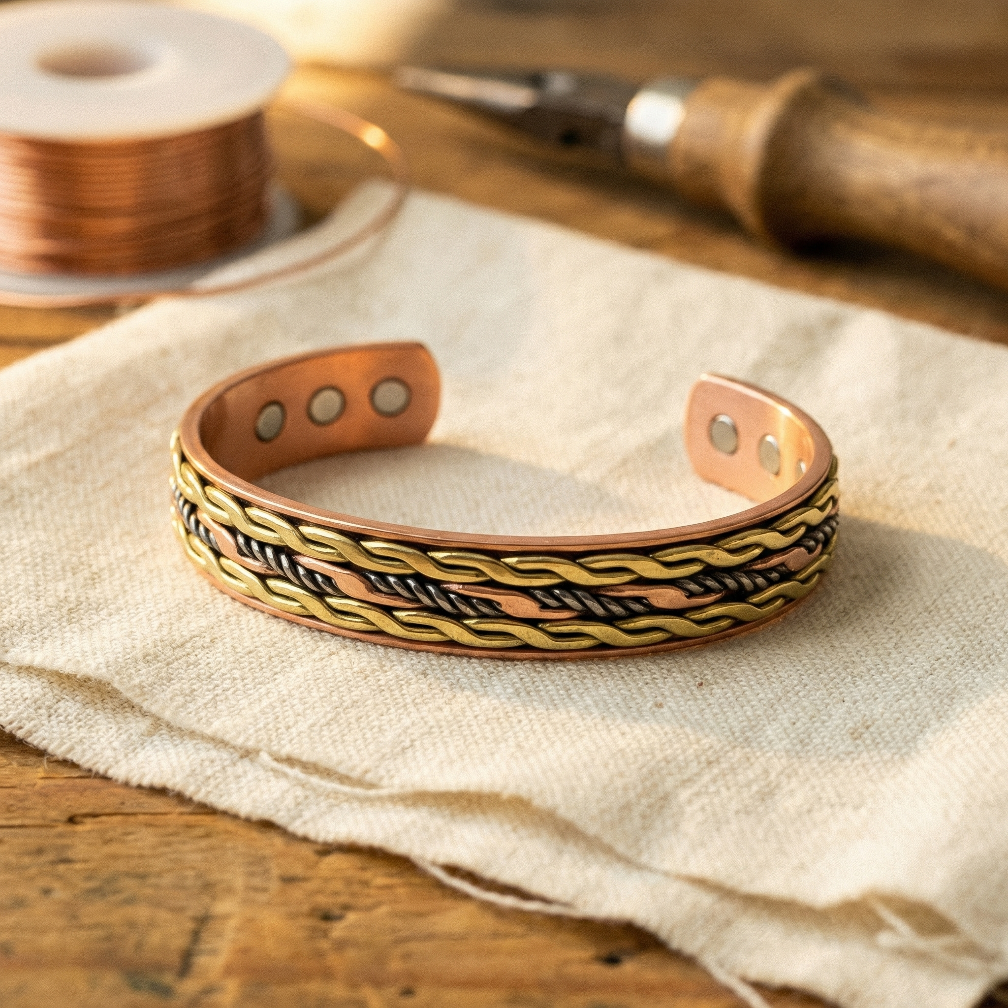 Rita's Weave Copper Bracelet