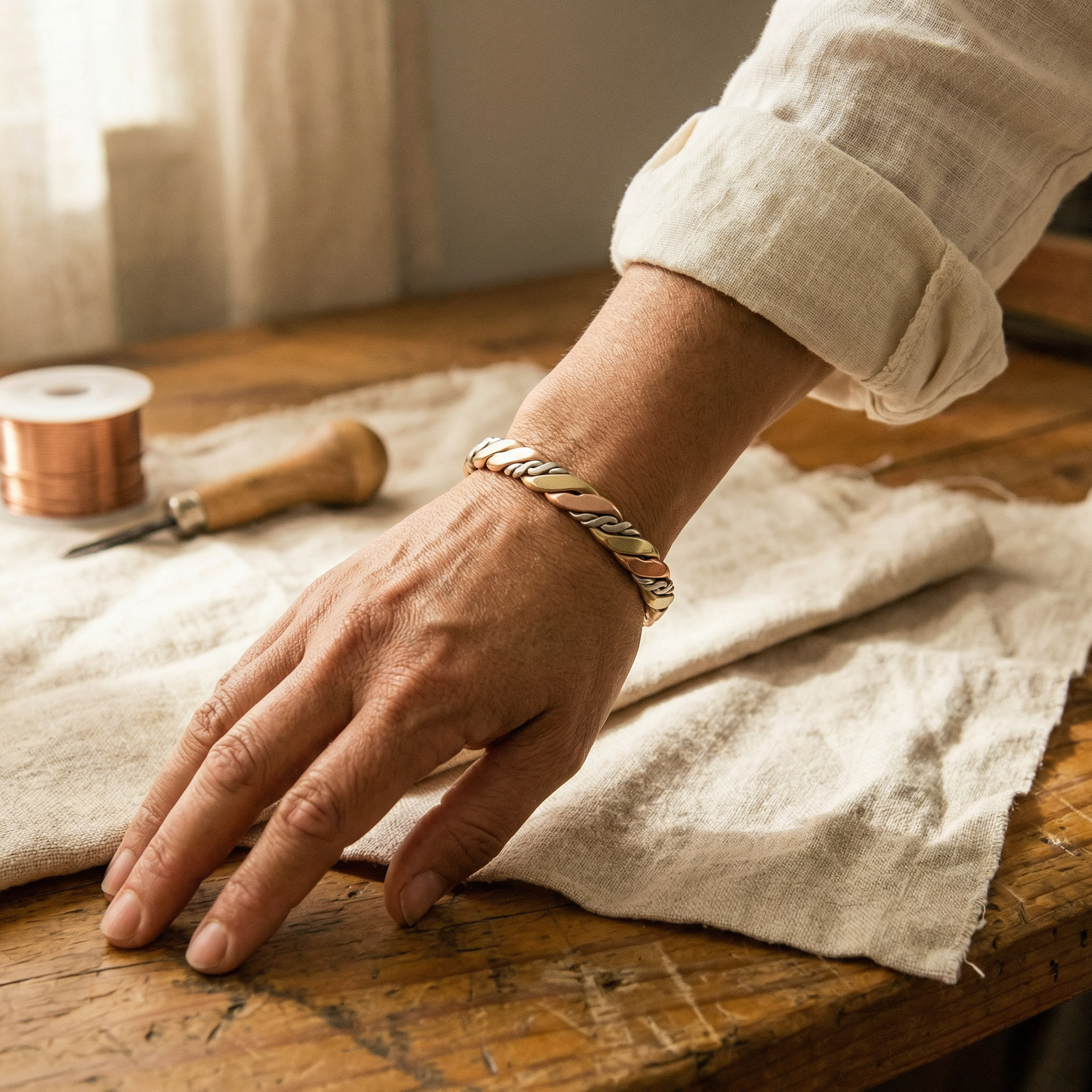 Rita's Stone Copper Bracelet