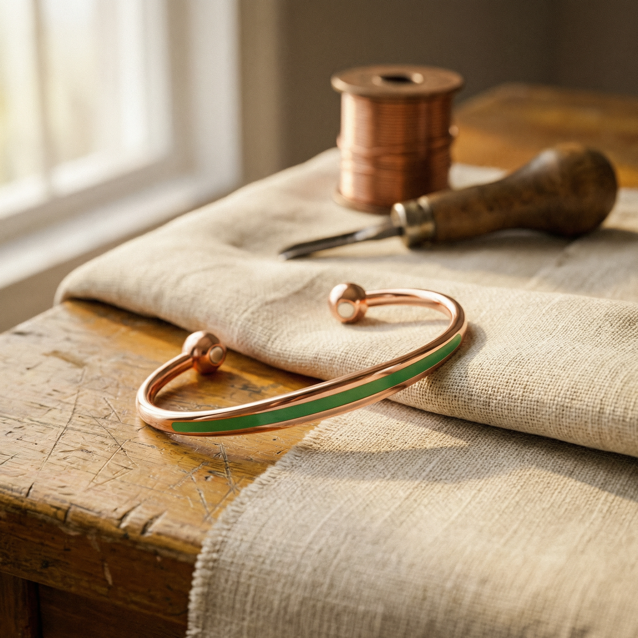 Rita's Jade Copper Bracelet