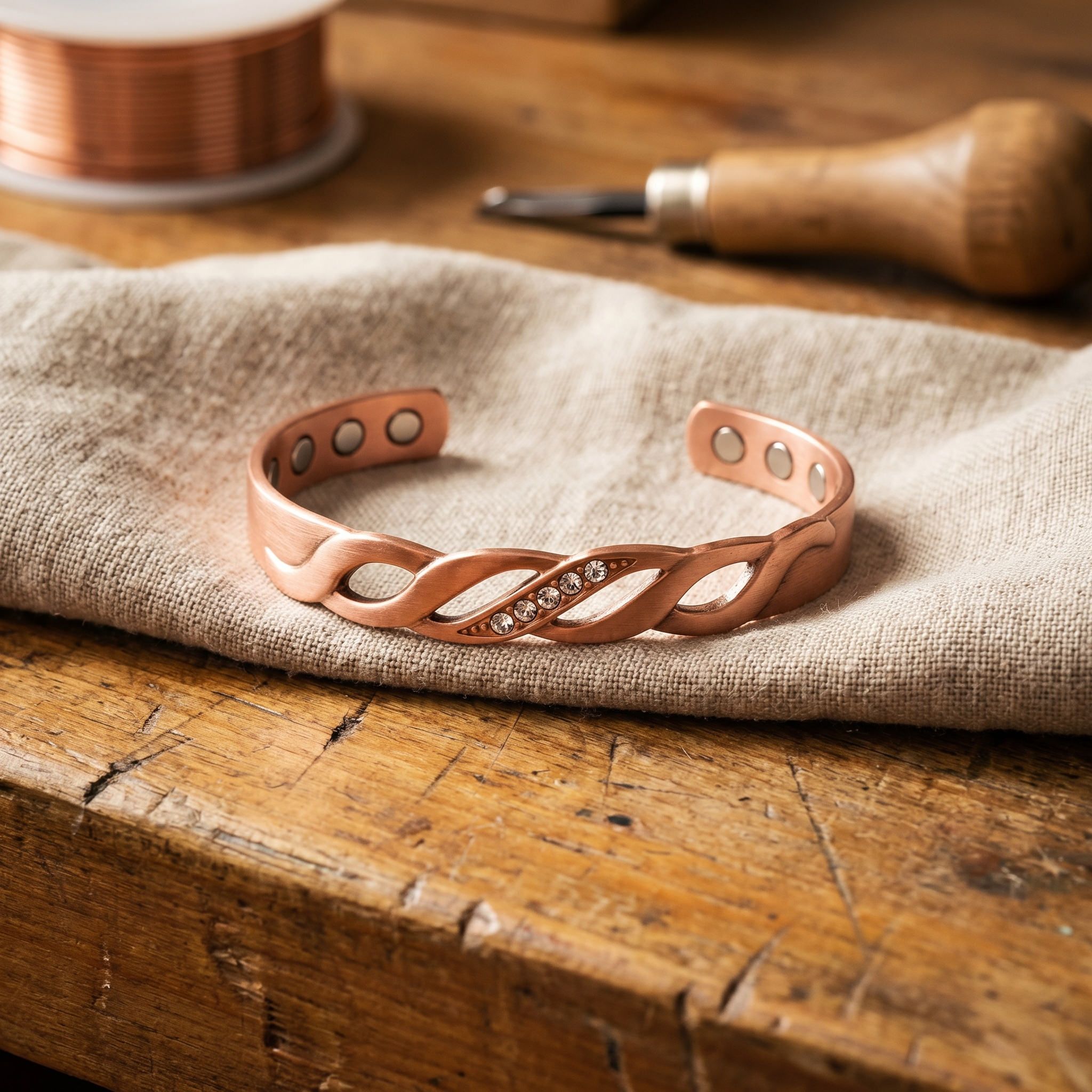 Rita's Seam Copper Bracelet