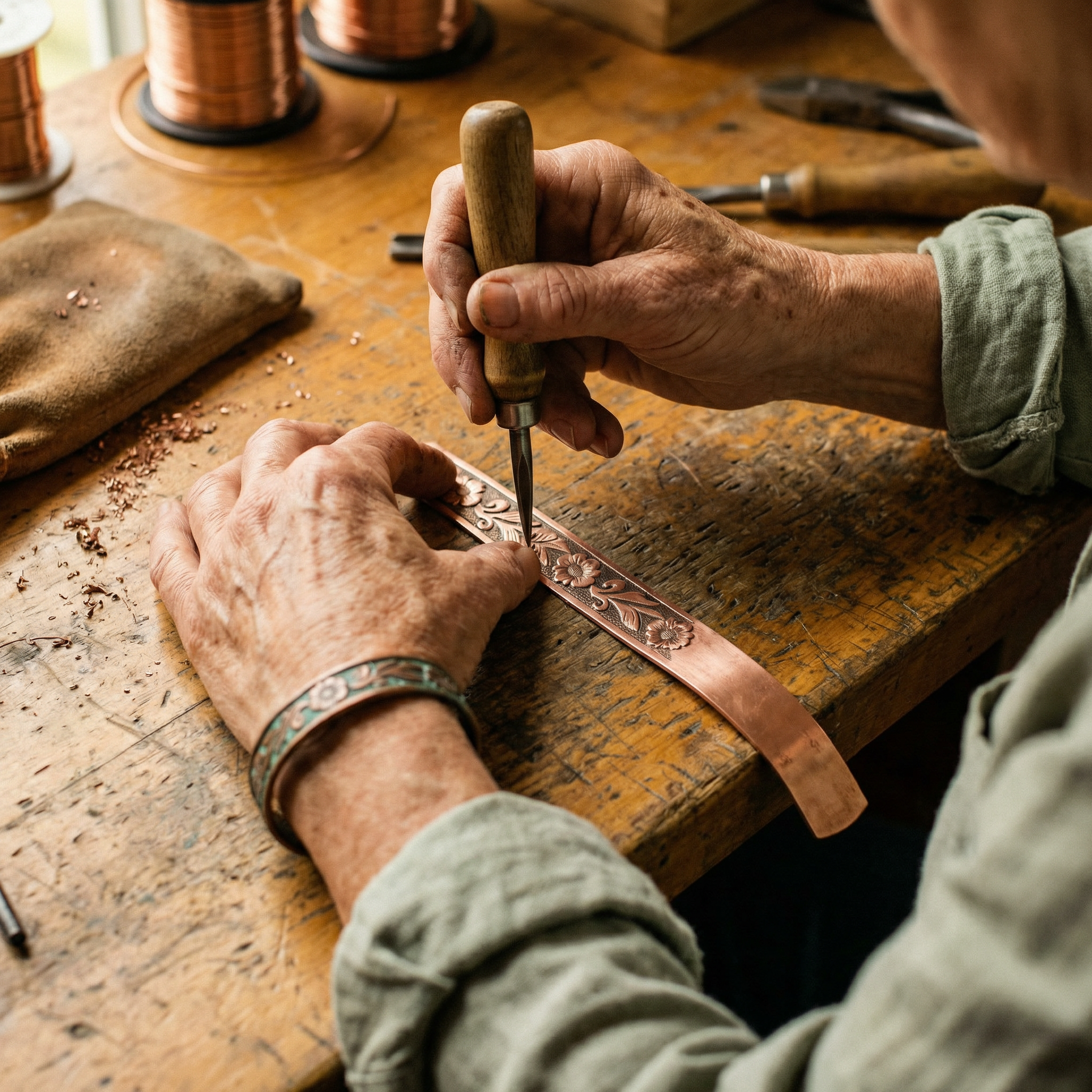 Rita's Vine Copper Bracelet