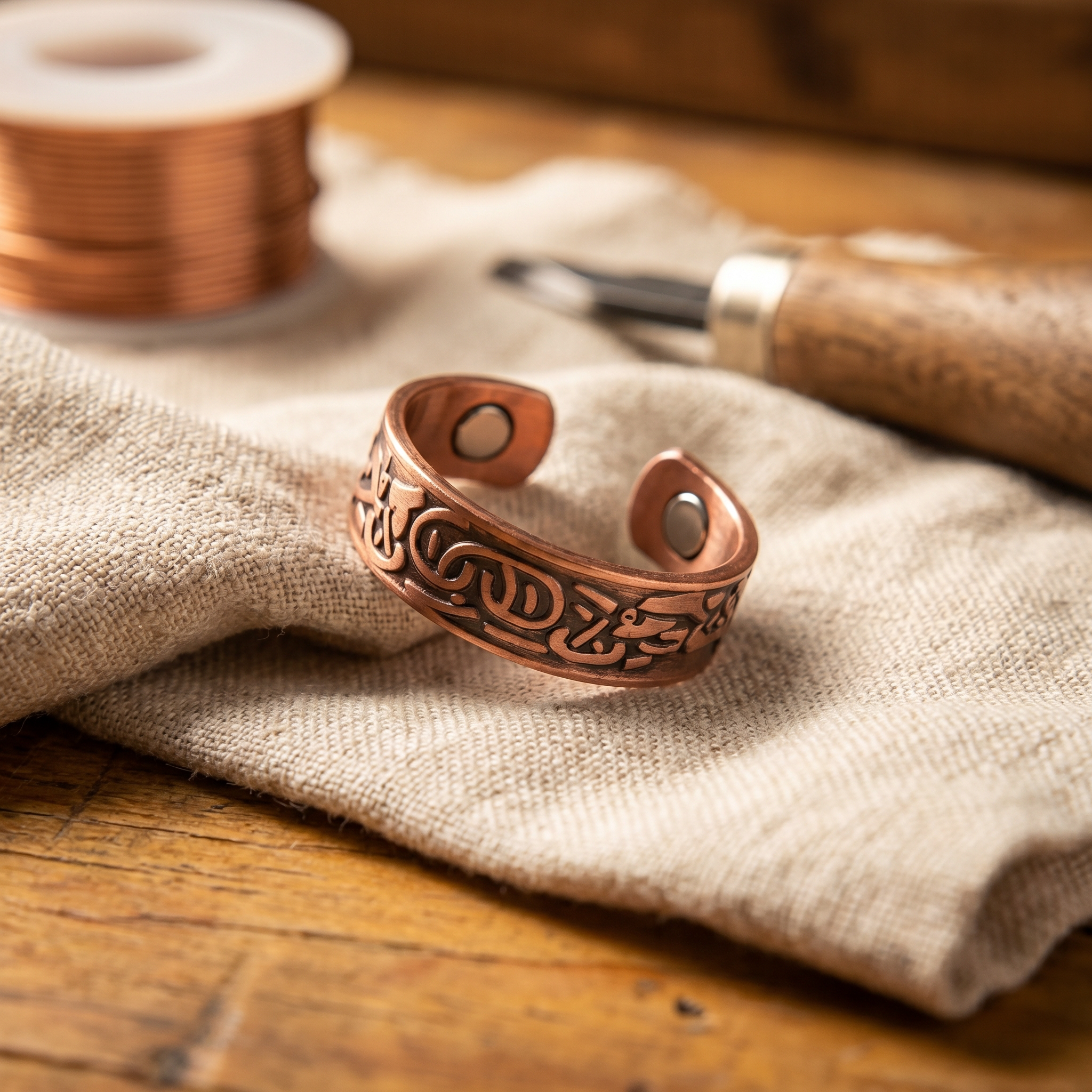Rita's Burr Copper Ring