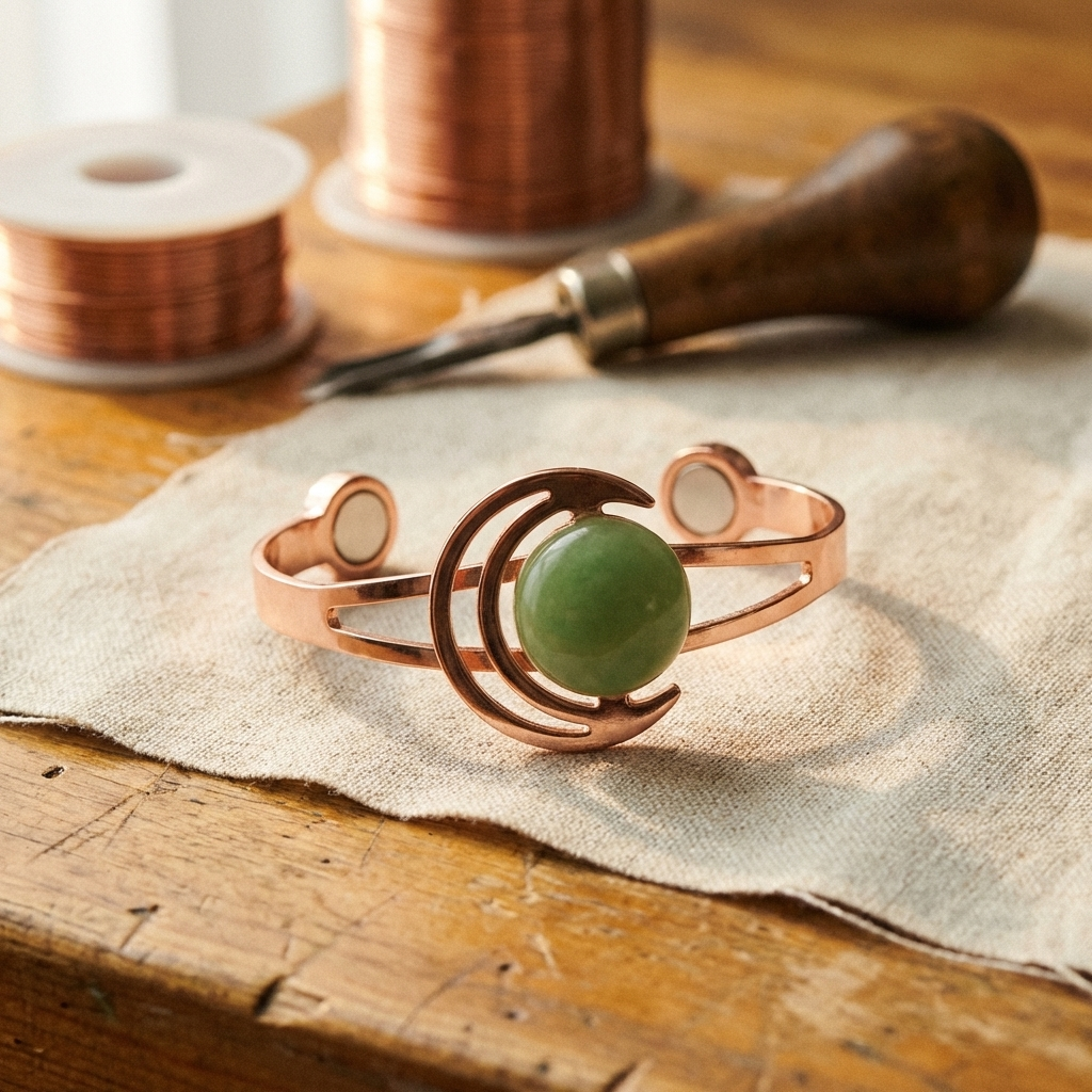 Rita's Sphere Green Copper Bracelet