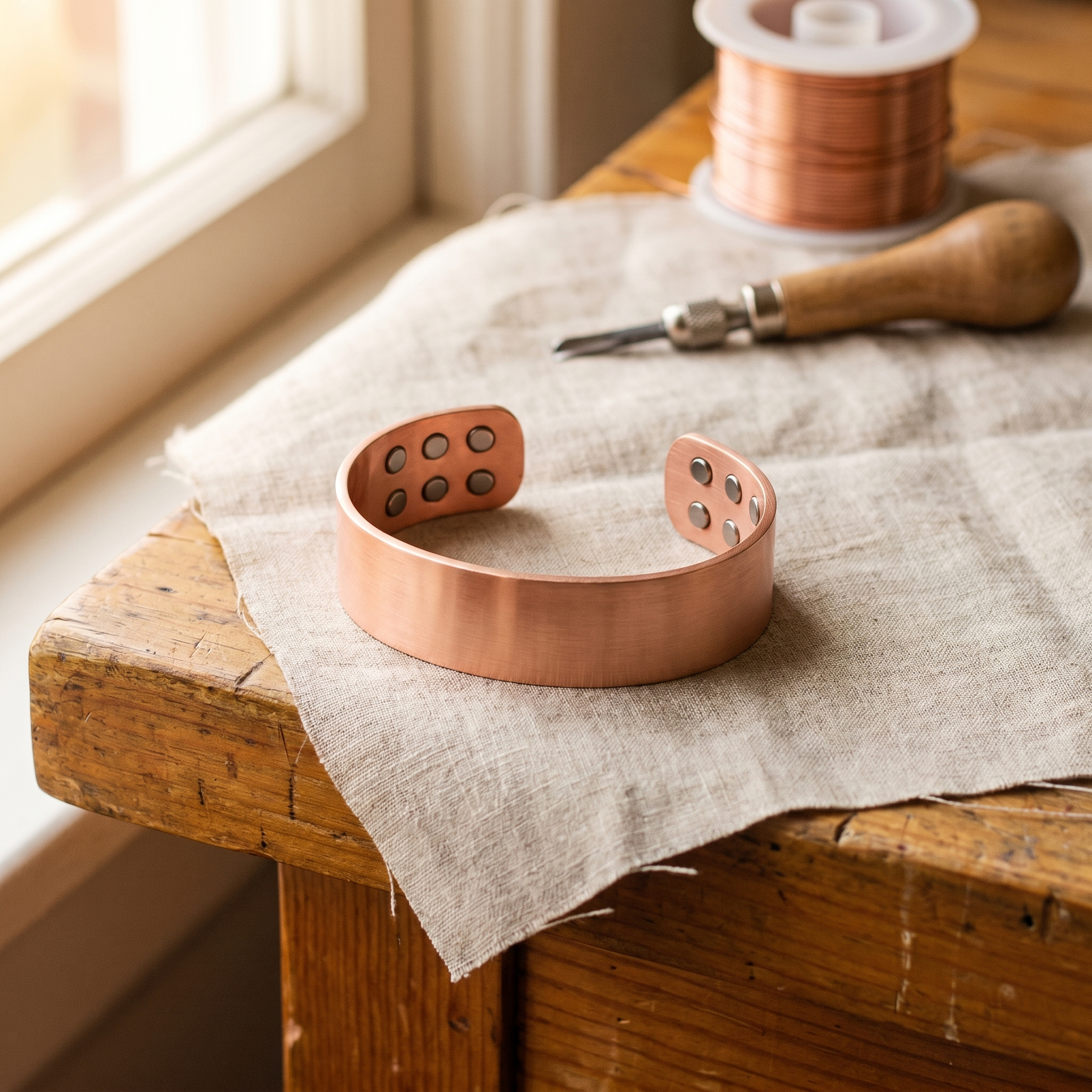 Rita's Anvil Copper Bracelet