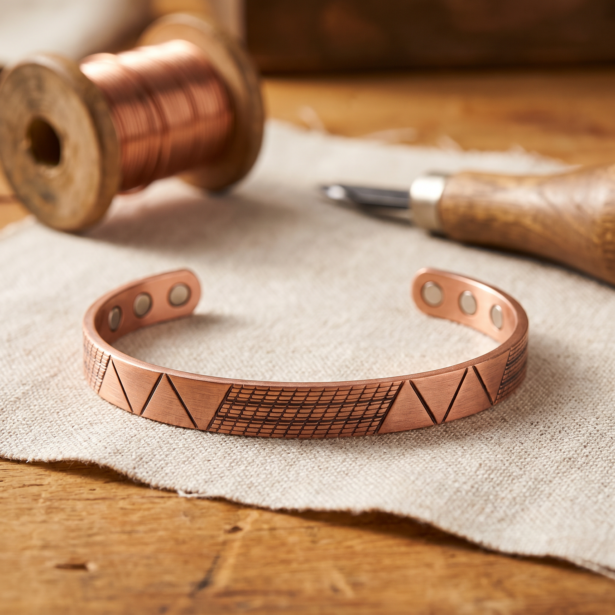 Rita's Crest Copper Bracelet