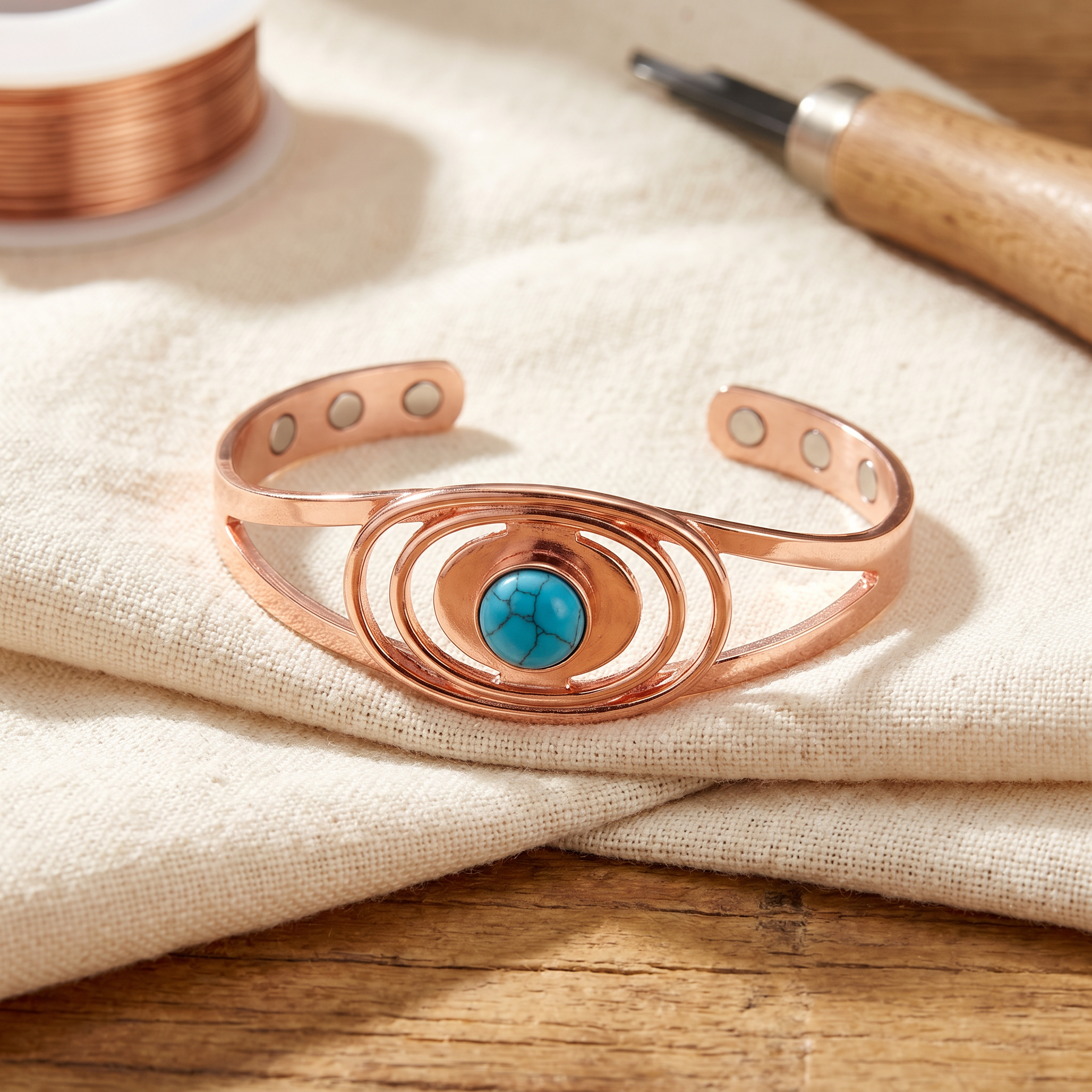 Rita's Sedge Copper Bracelet