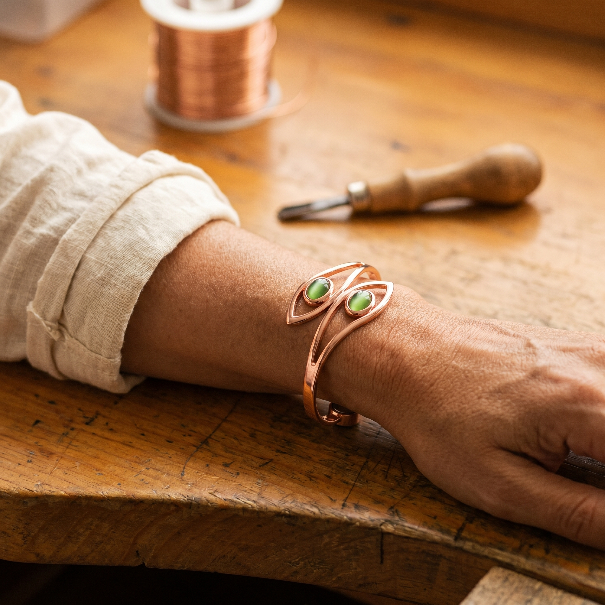 Rita's Opal Copper Bracelet