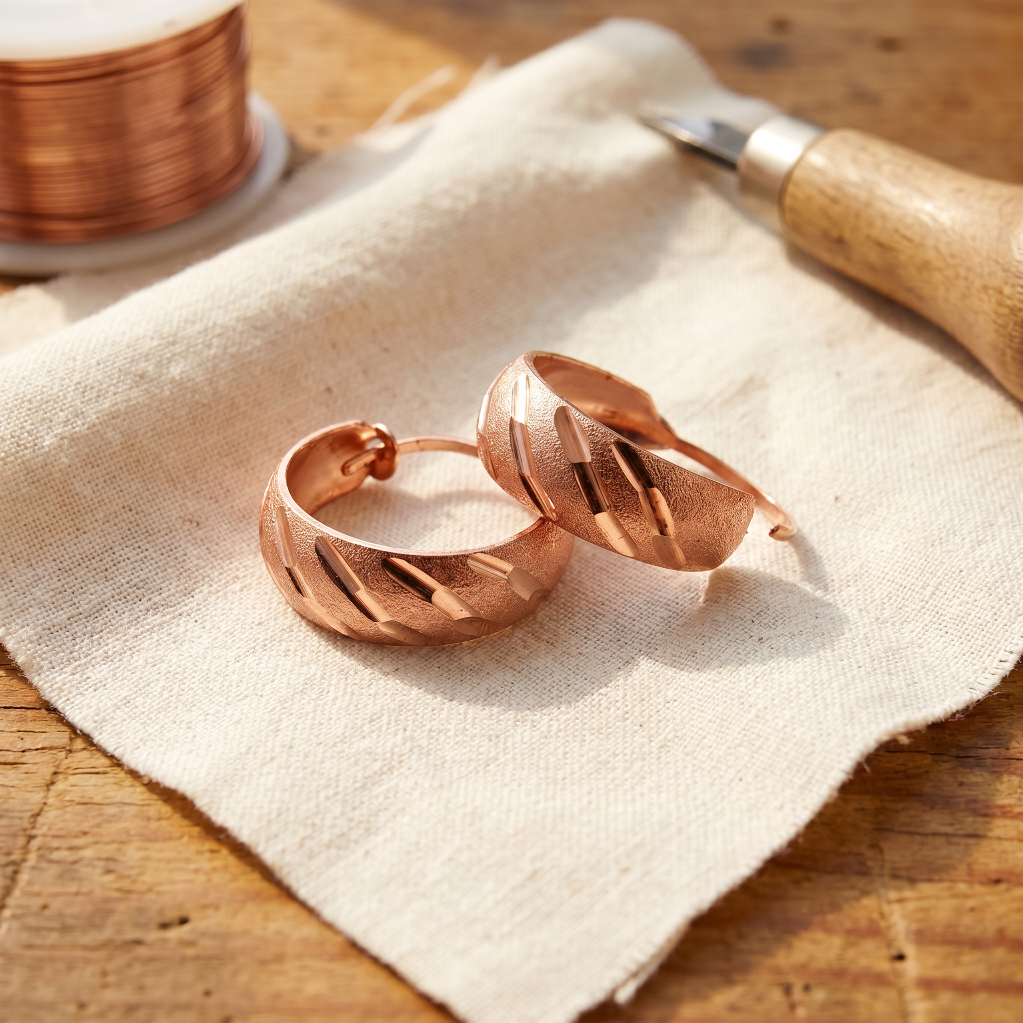 Rita's Vale Copper Earrings