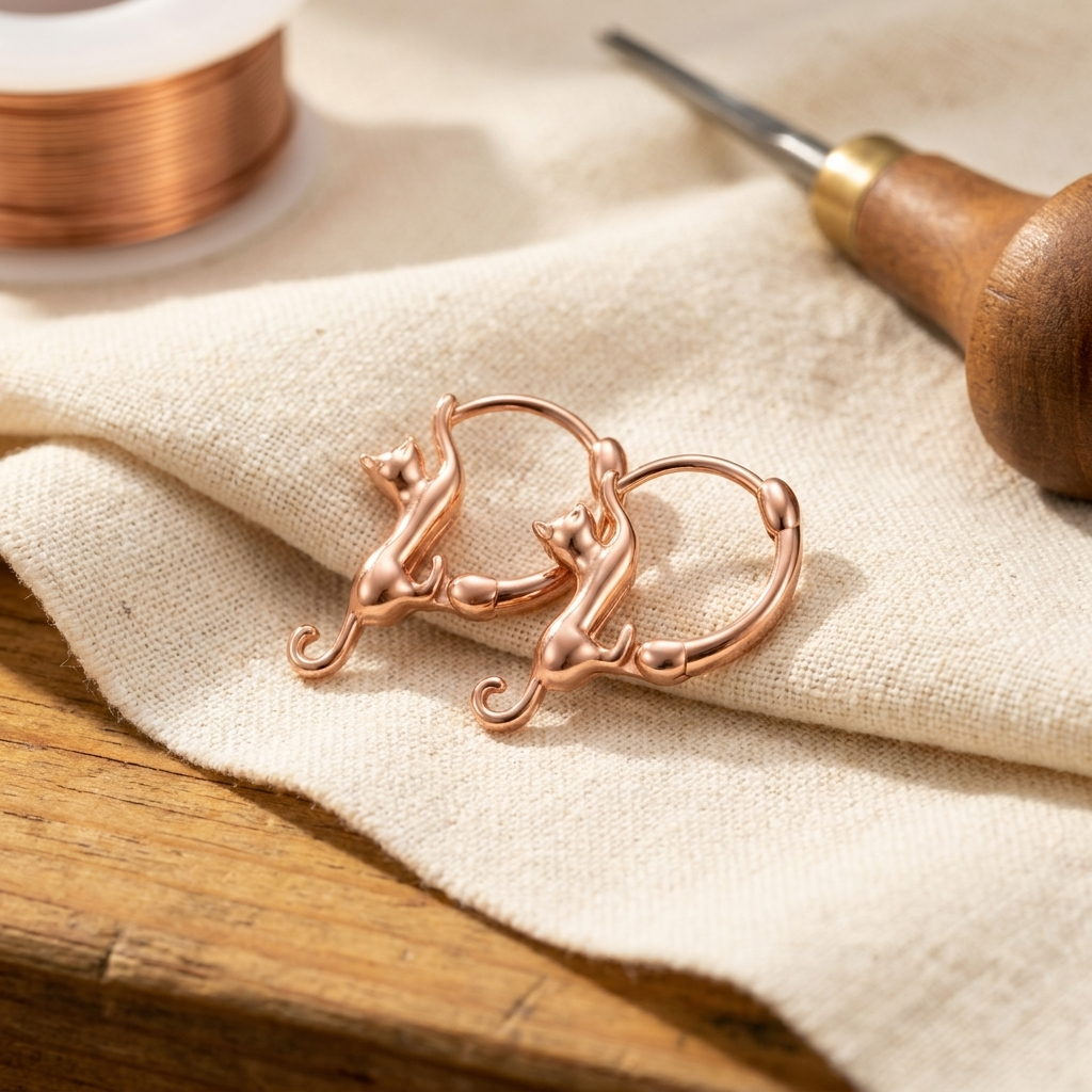 Rita's Swirl Copper Earrings