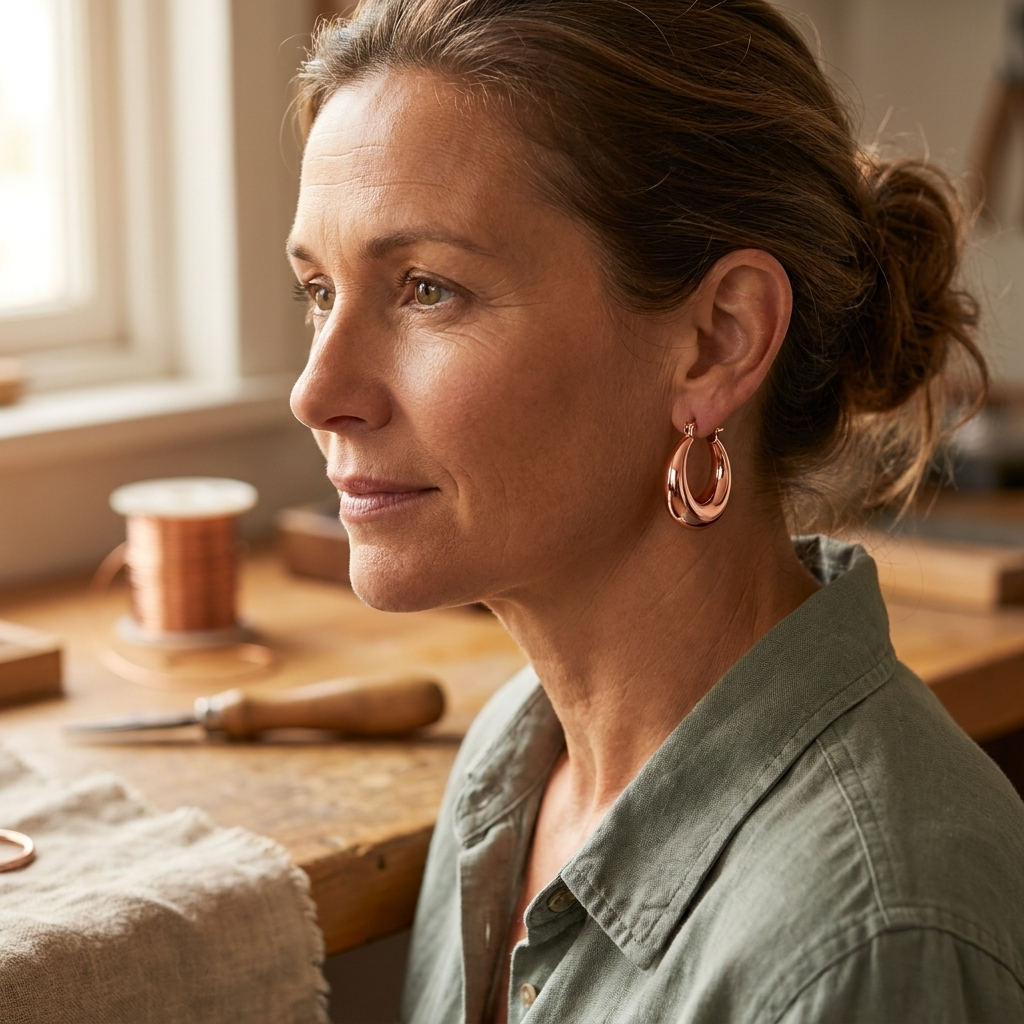 Rita's Marl Copper Earrings