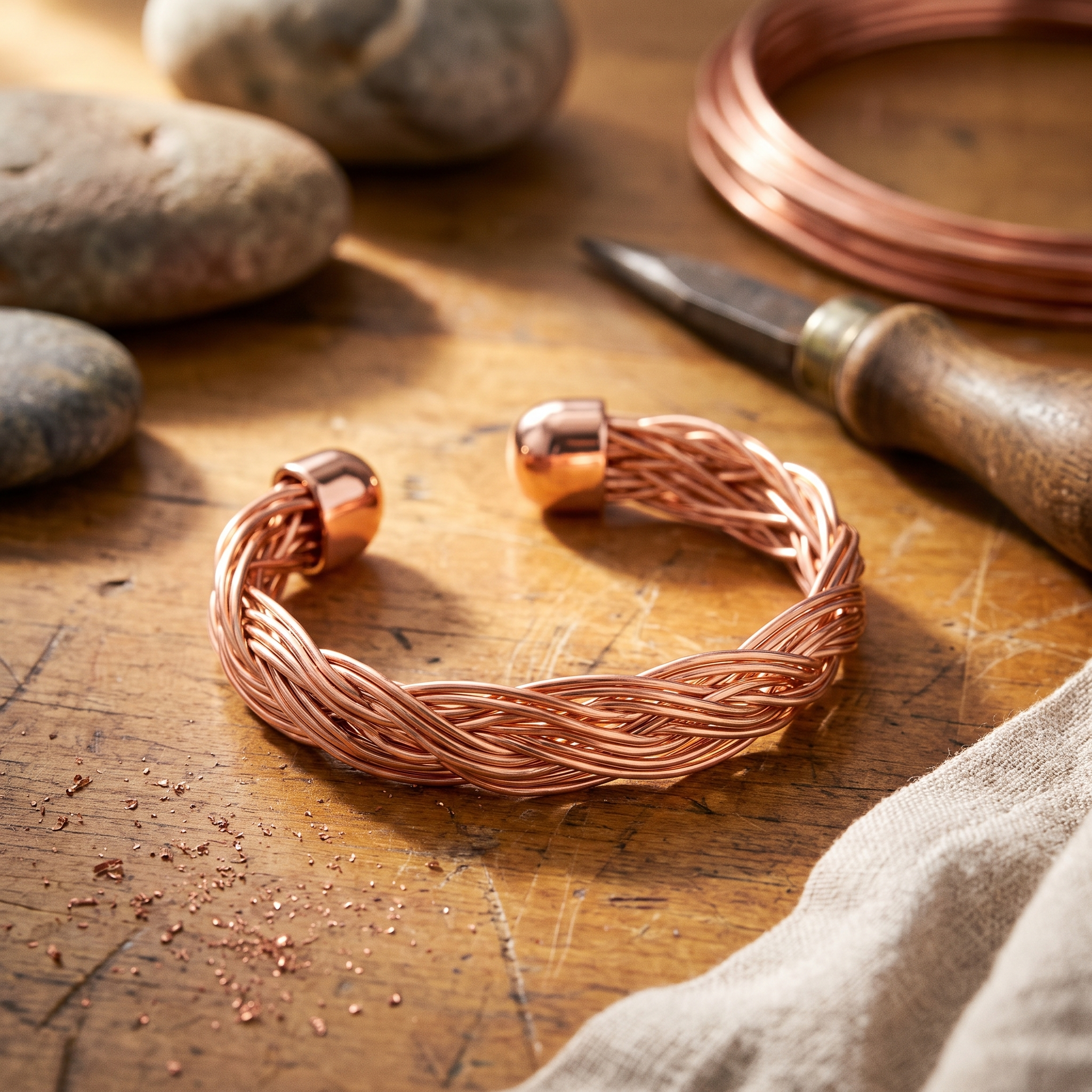 Rita's Elm Copper Cuff Bracelet