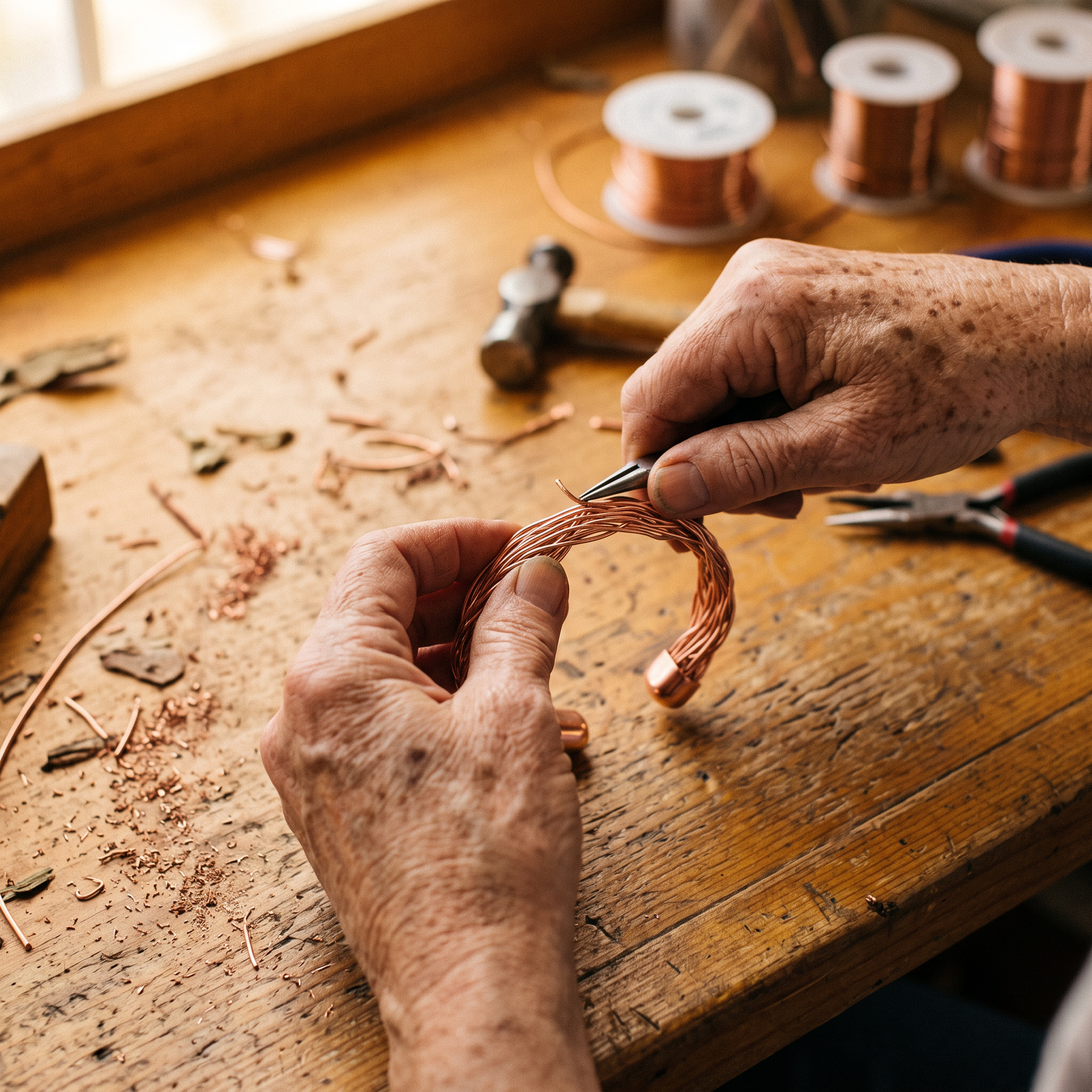 Rita's Elm Copper Cuff Bracelet