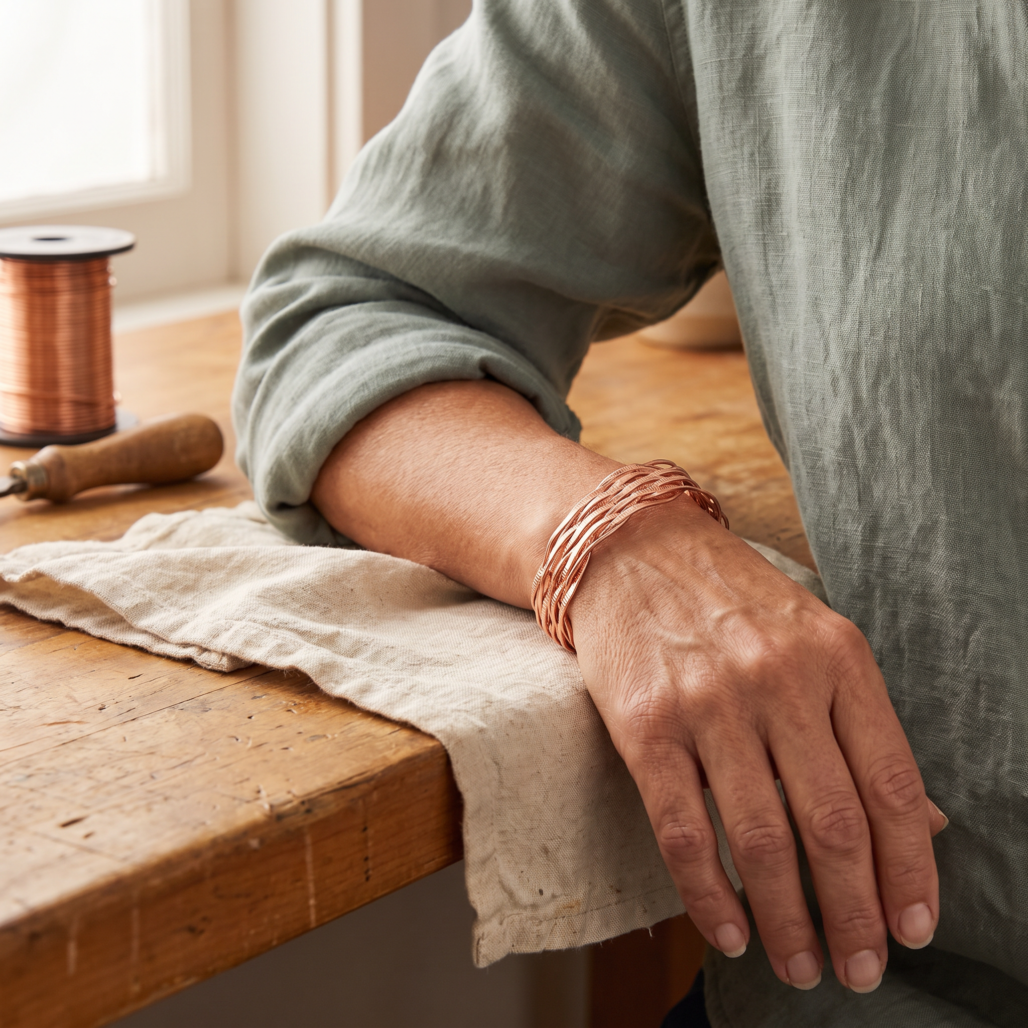 Rita's Wisp Copper Bracelet