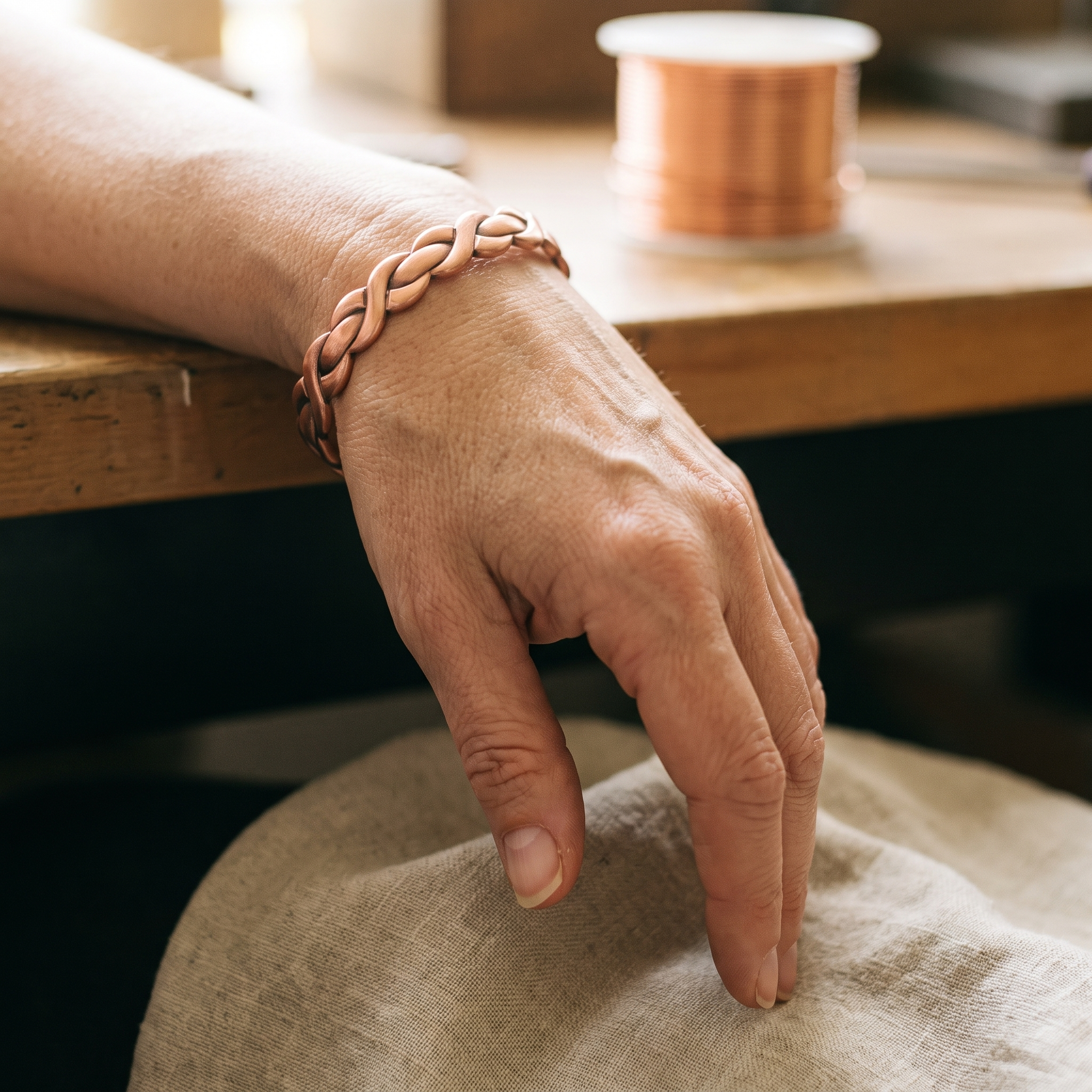 Rita's Loom Copper Bracelet