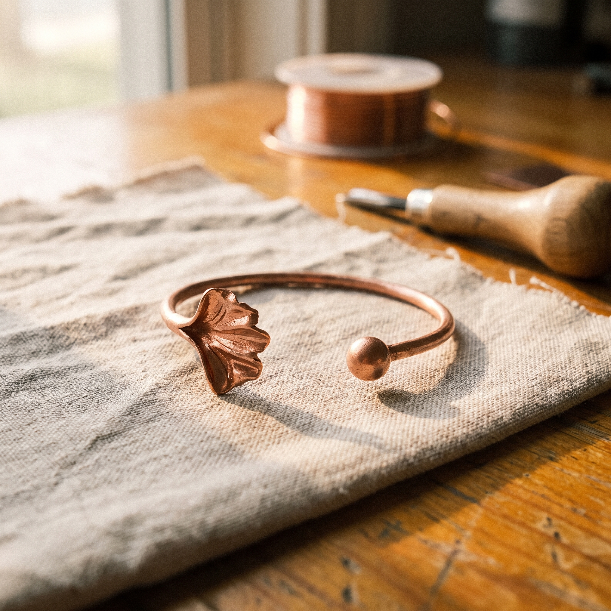 Rita's Shell Copper Bracelet