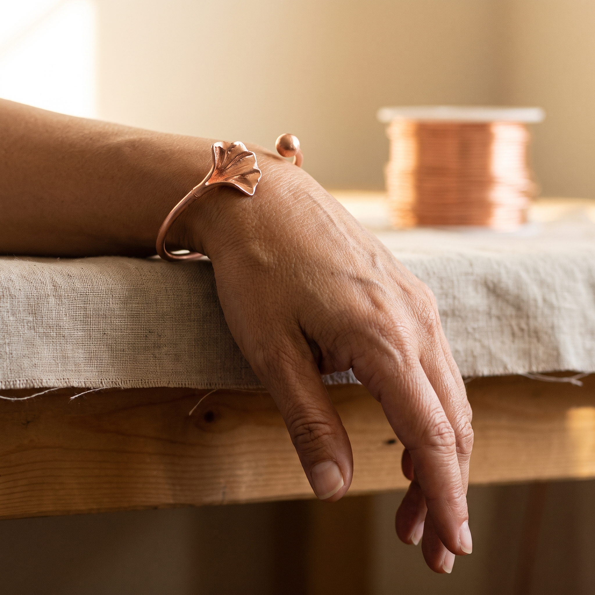Rita's Shell Copper Bracelet