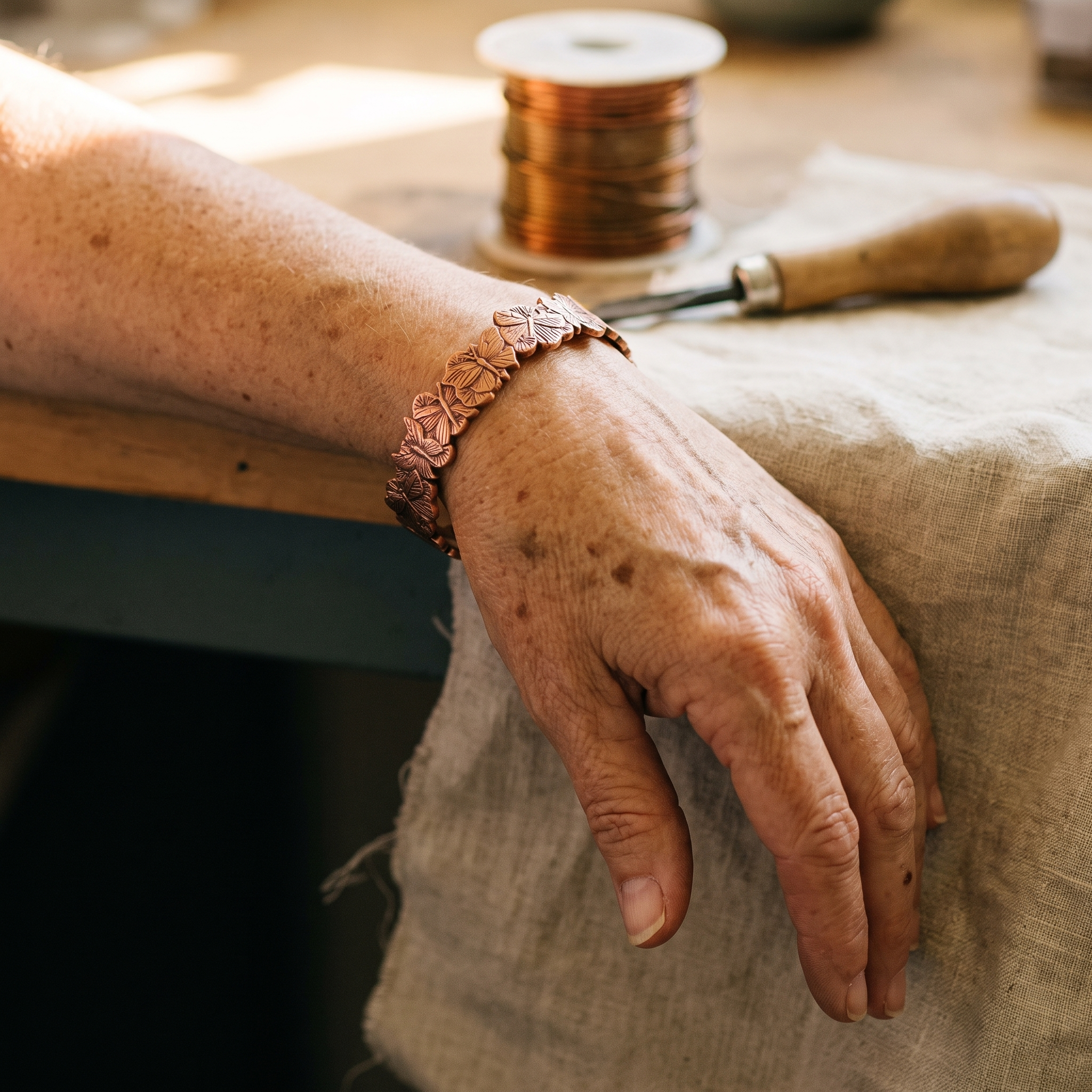 Rita's Sky Copper Bracelet